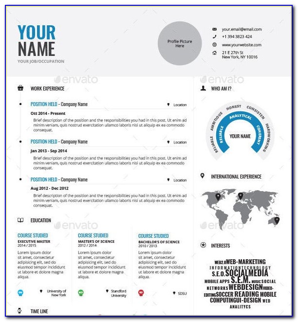 Infographic Resume Template Word