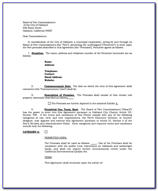 Informal Lease Agreement Template