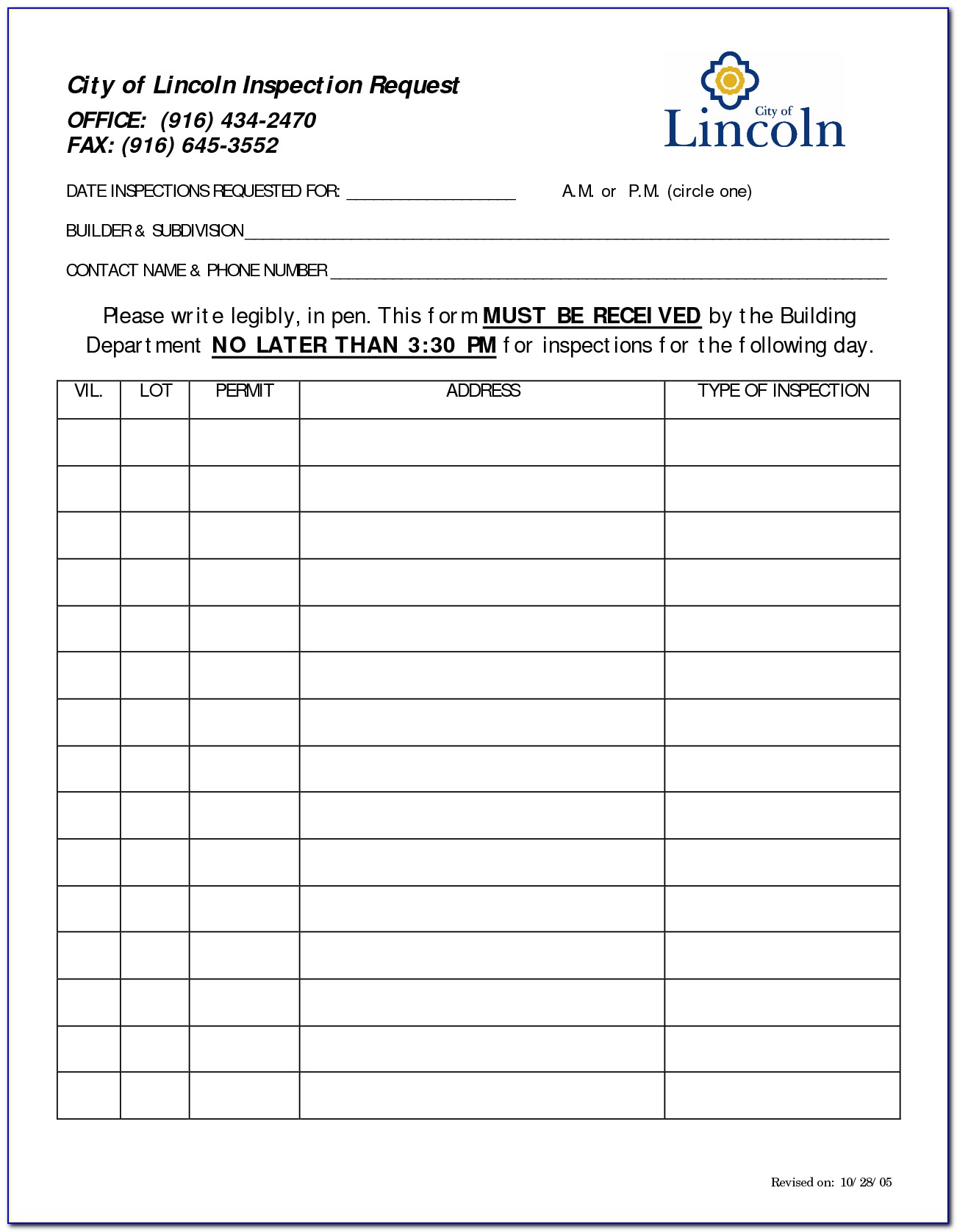 Inspection Checklist Template Word