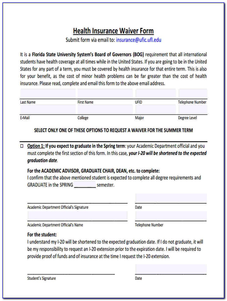 Insurance Waiver Form For Sports