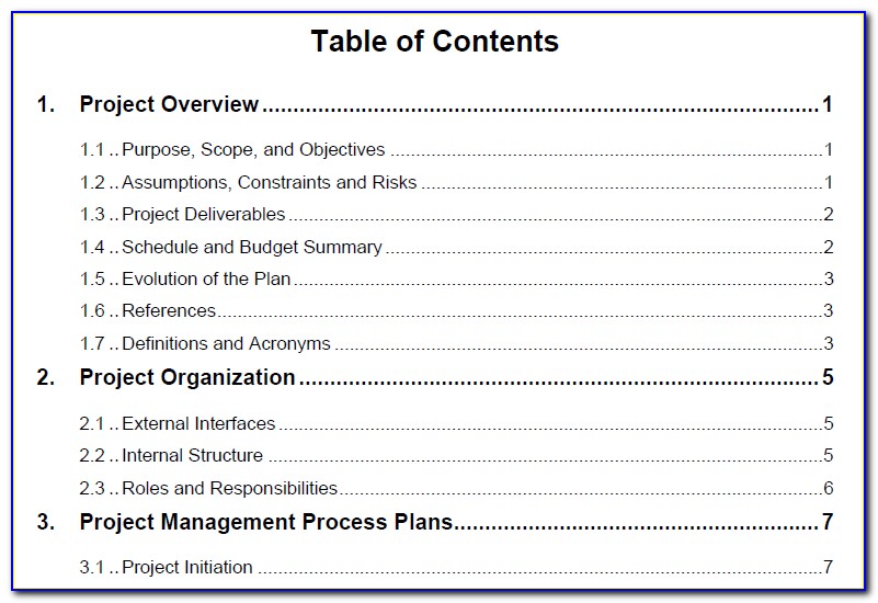 Integrated Project Management Plan Template