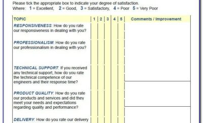 Internal Customer Satisfaction Survey Questionnaire Pdf