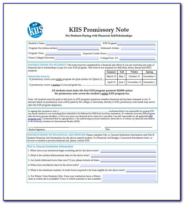 International Promissory Note Sample