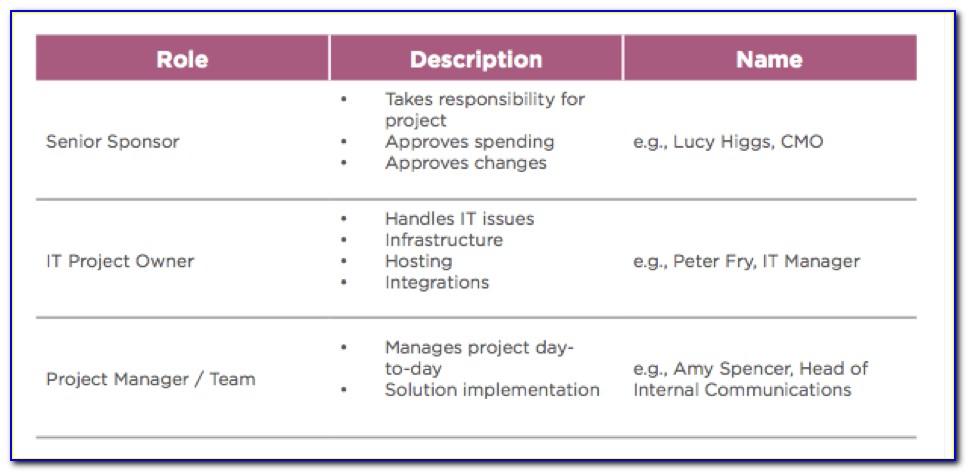 Intranet Requirements Document Example