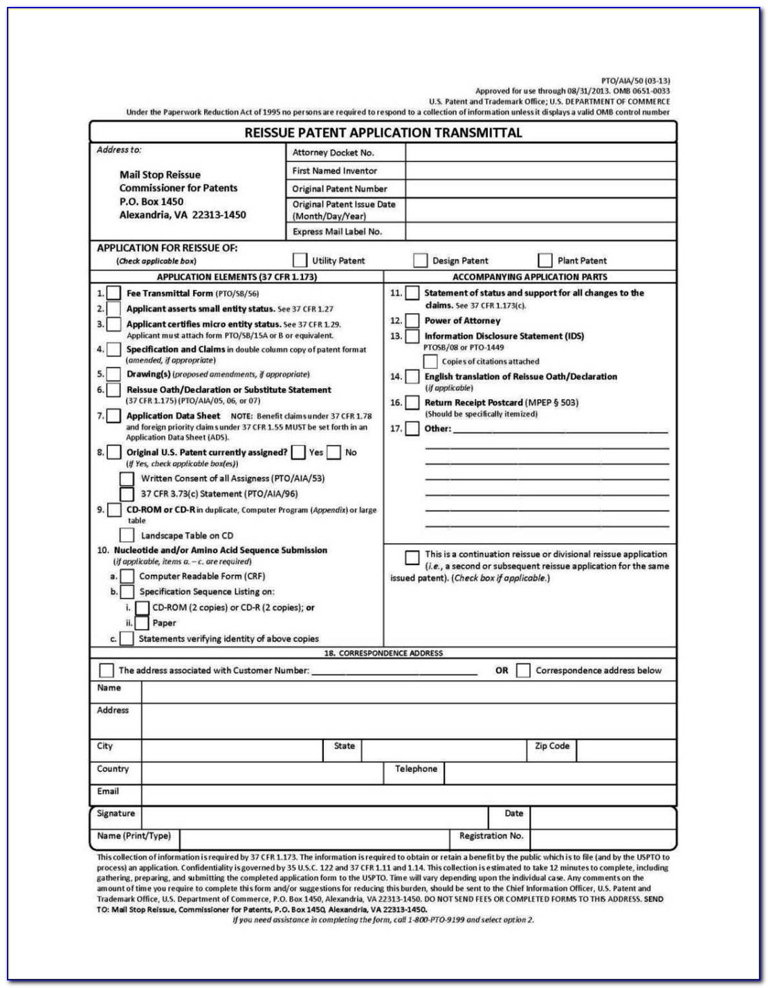 Invention Disclosure Form Template