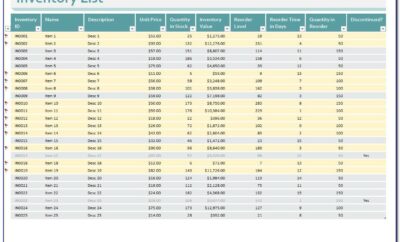 Inventory Control Excel Sheet Free Download