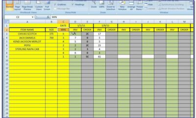 Inventory Control Excel Spreadsheet Free