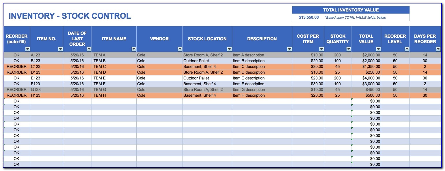 Inventory Management System Excel Free Download