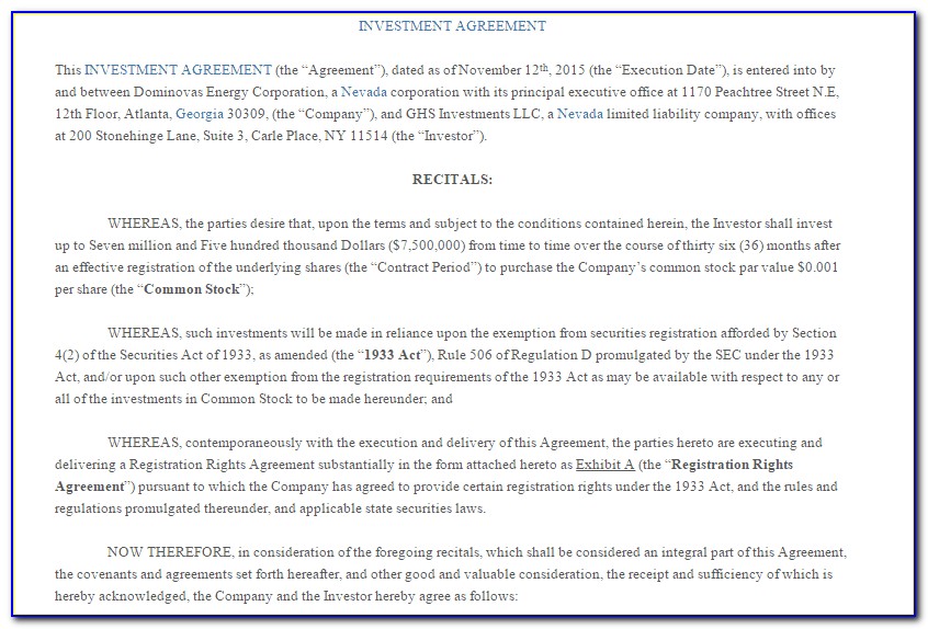 Investment Management Agreement Template Uk