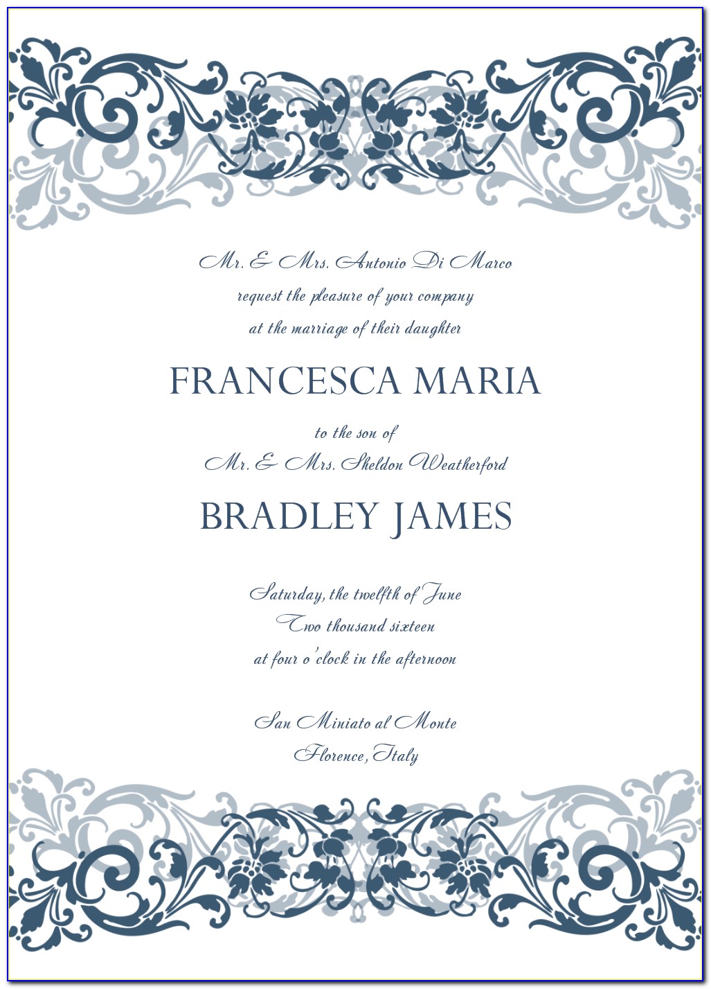 Invitation Template Free For Word