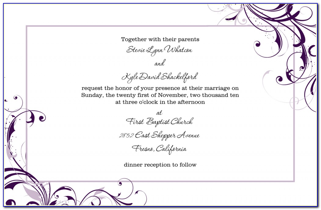 Invitations Templates Free For Word