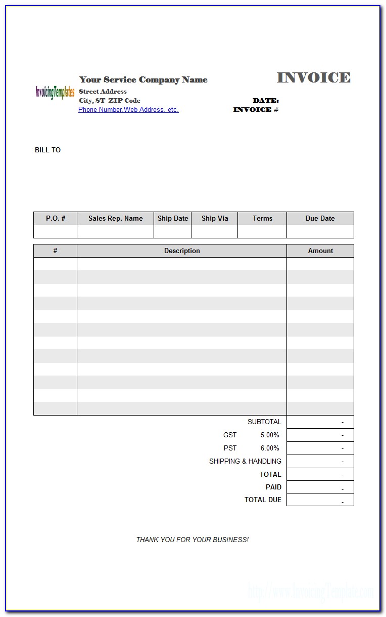 Invoice Example For Builders