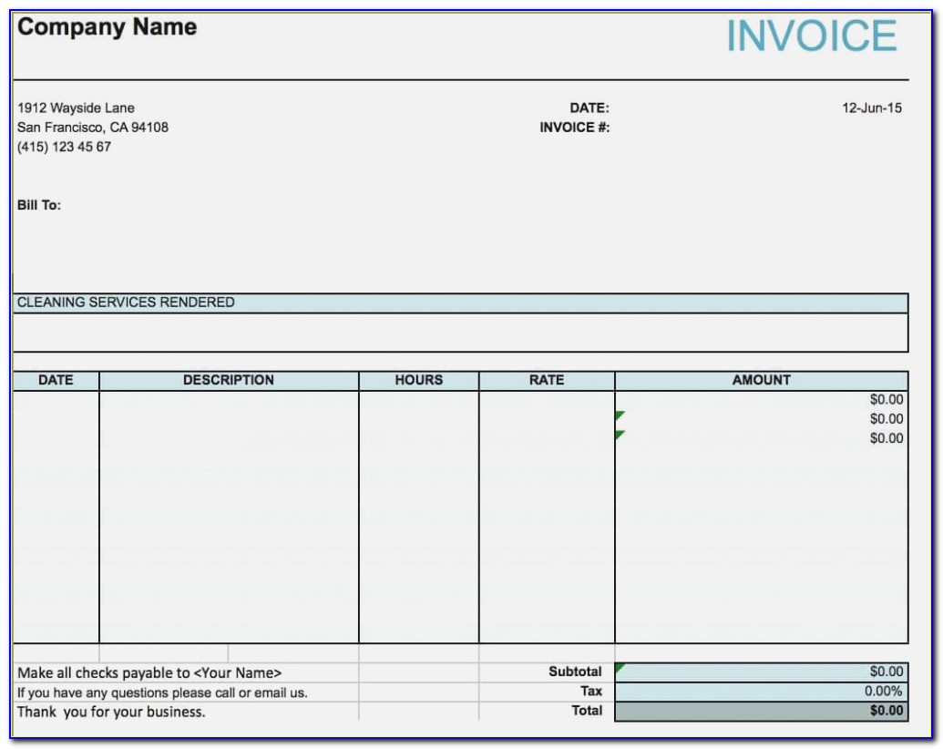 Invoice Format For Machinery