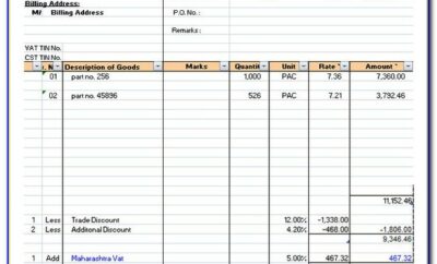 Invoice Format In Ms Word Free Download
