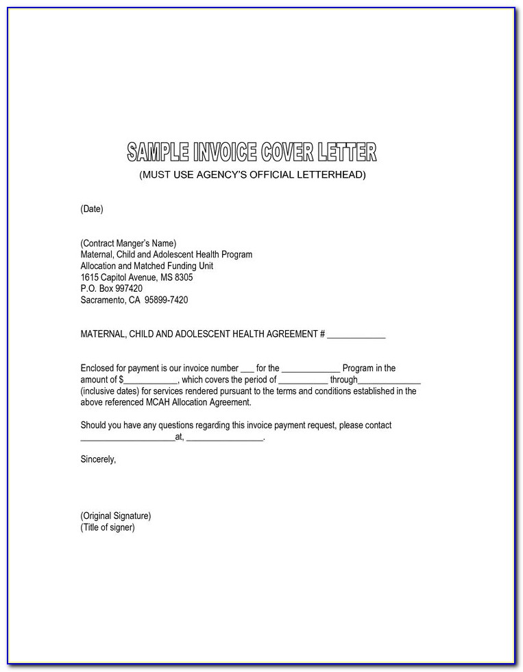 Invoice Letter Template Word