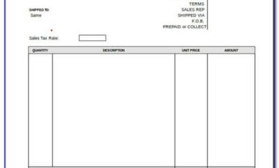 Invoice Template Doc Word