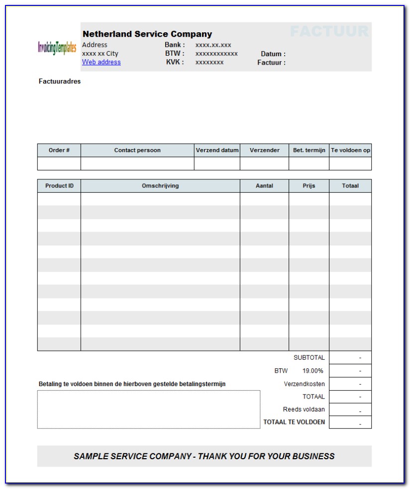 Invoice Template For Apache Open Office
