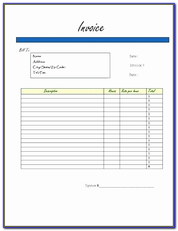 Invoice Template For Builders
