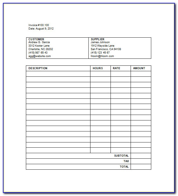 Invoice Template For Ipad Free
