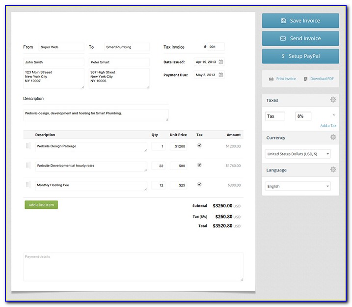 Invoice Template For Ipad Uk