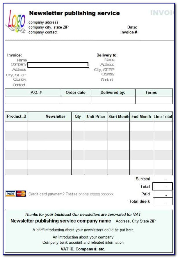 Invoice Template For Ms Access
