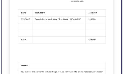 Invoice Template For Photography Services