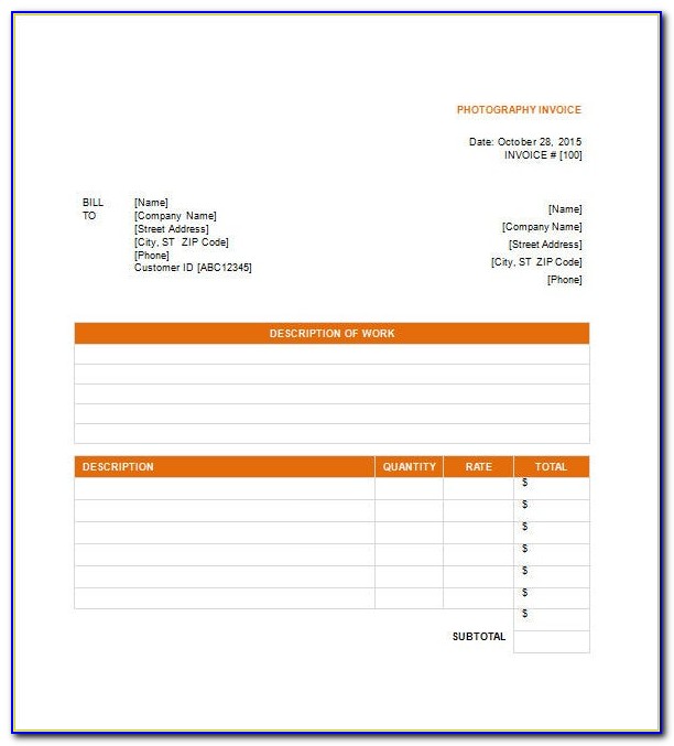 Invoice Template In Excel 2013