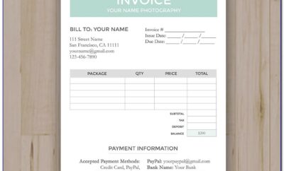 Invoice Template In Excel India