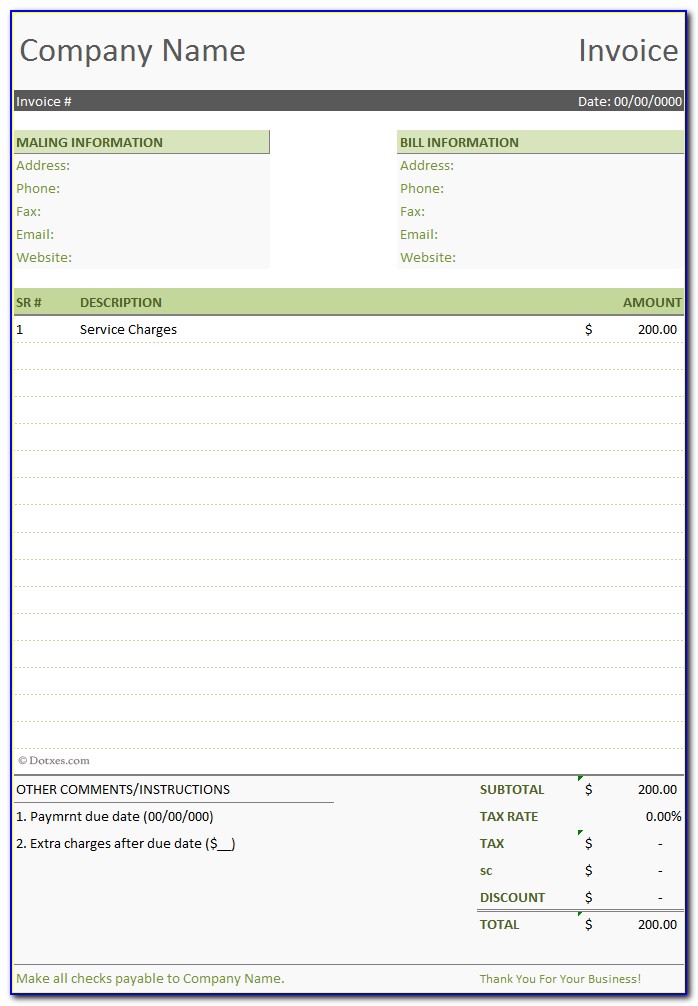 Invoice Template Uk Word