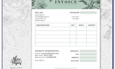 Invoice Templates Printable Free Pinterest