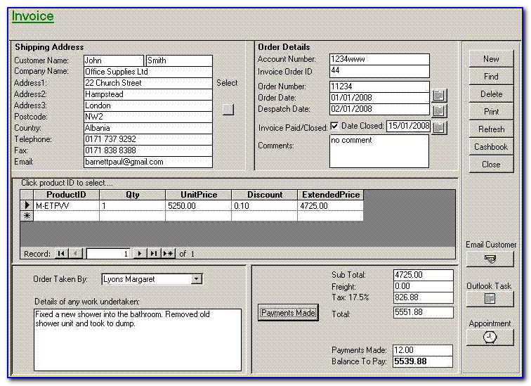 Invoice Tracking Sheet Excel
