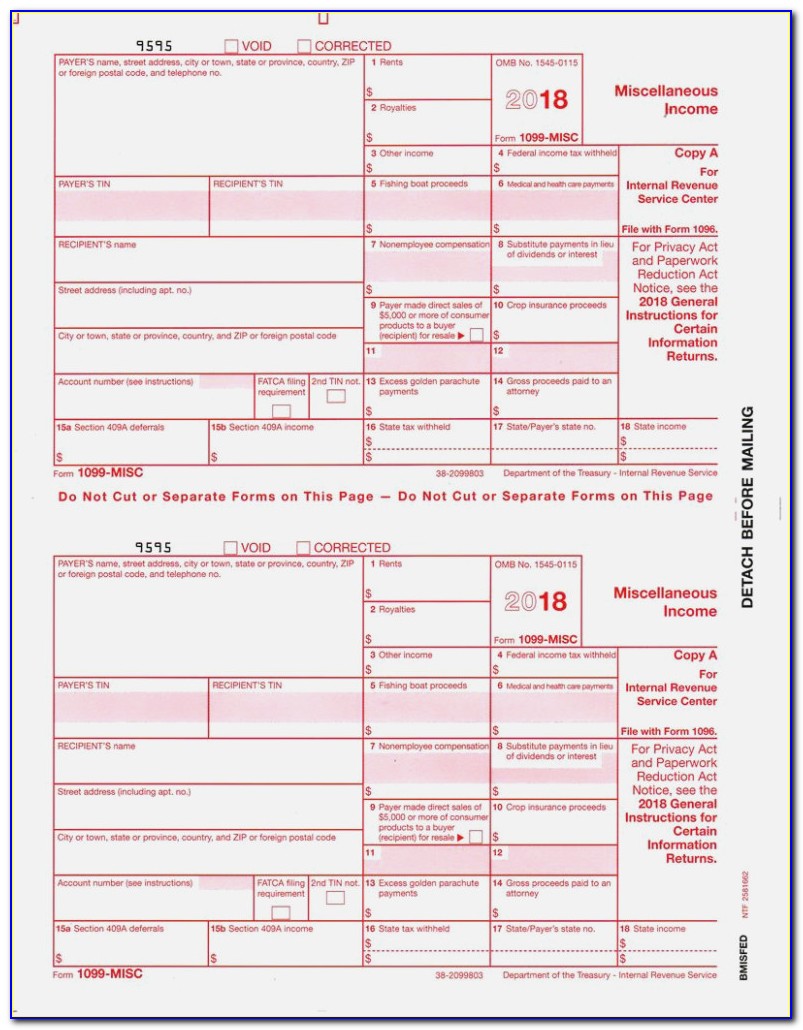 Irs 1099 Template Word