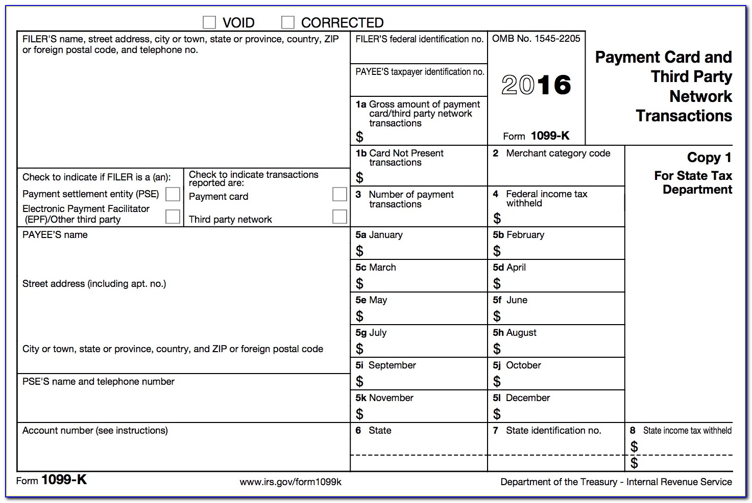 Irs Form 1099 Misc Template