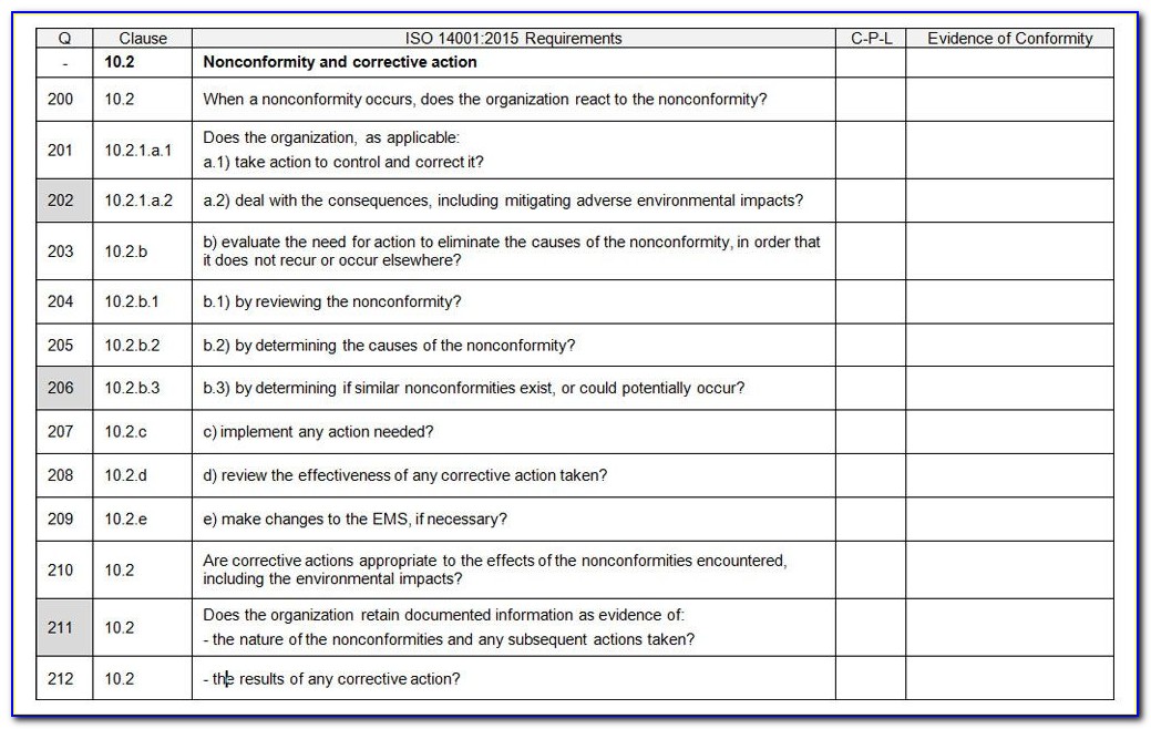 Iso 14001 Audit Plan Template