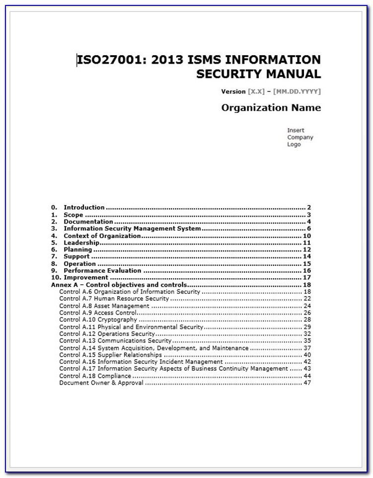 Iso 27001 Password Policy Template