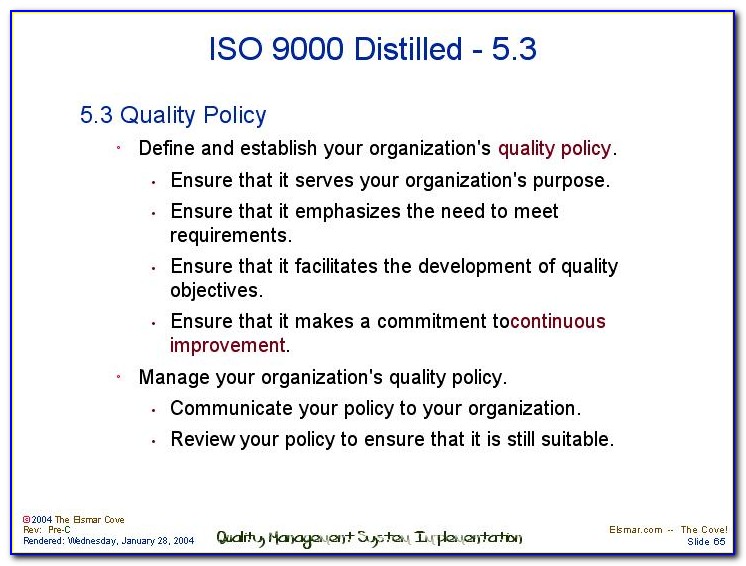 Iso 9001 Audit Report Example