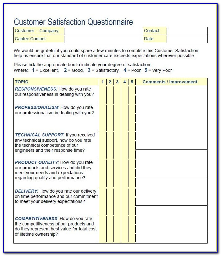 It Customer Satisfaction Survey Template