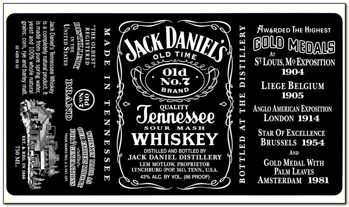 Jack Daniels Label Template Generator