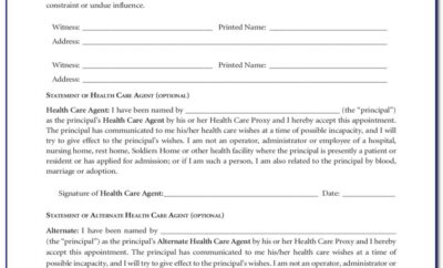 Massachusetts Health Care Proxy Form 2015