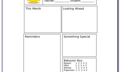 Monthly Newsletter Template For School