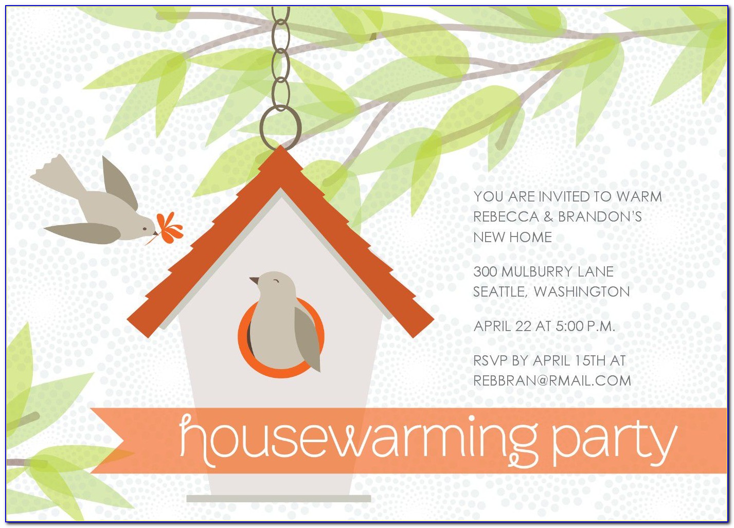 Online Housewarming Invitation Template