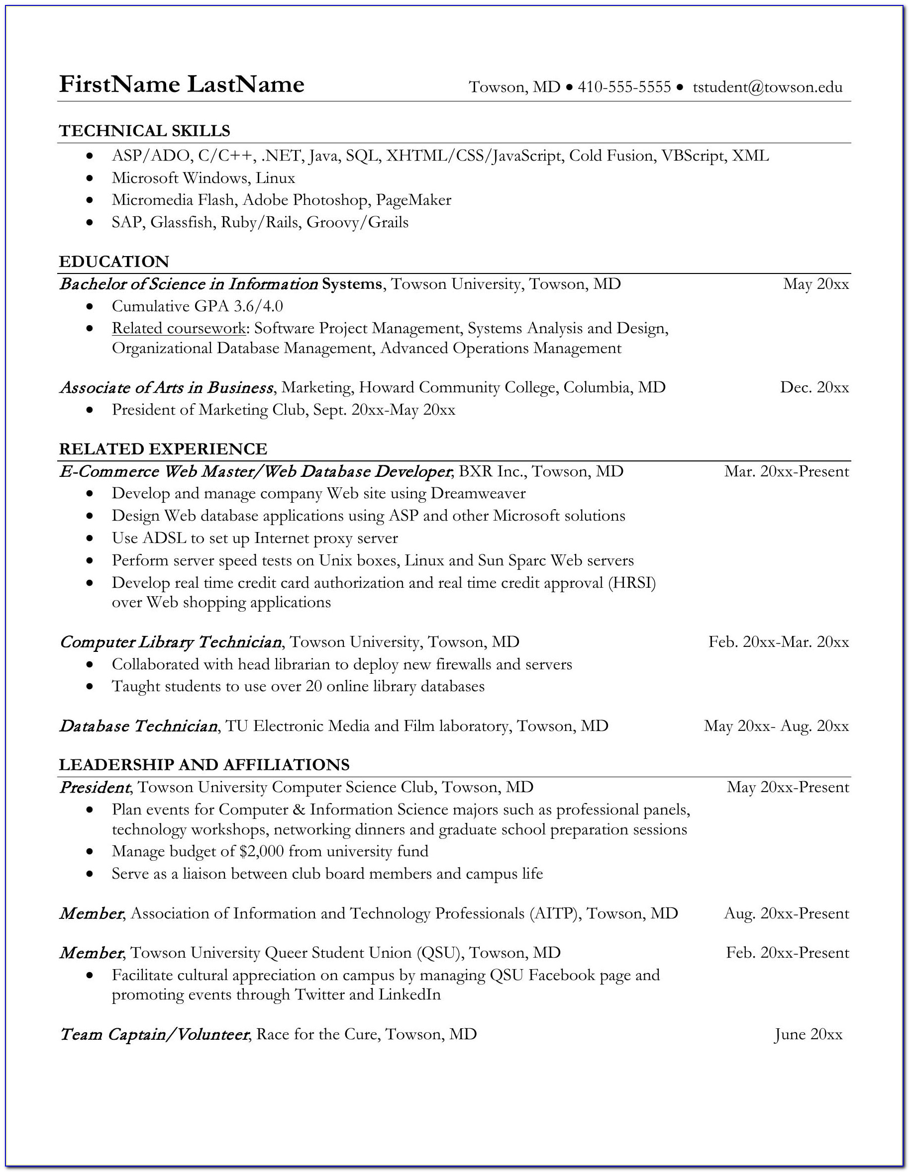 Resume Format For Job Fresher Pdf Download