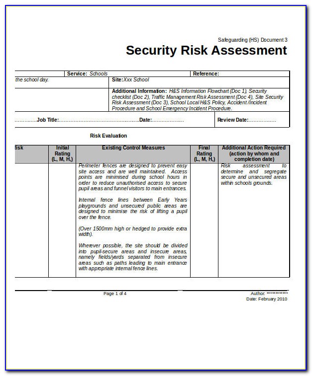 Sample Information Security Risk Assessment For Banks