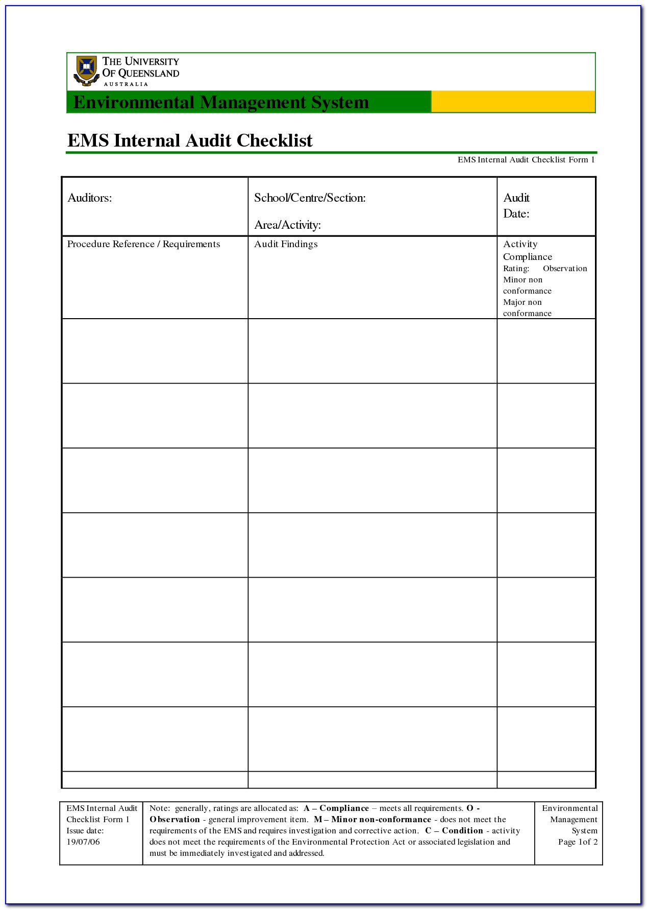 Sample Internal Audit Plan Iso 9001