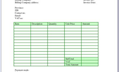 Sample Invoice For Builders