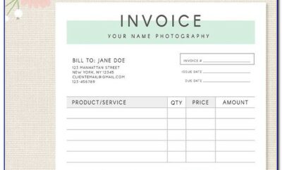 Sample Invoice Interior Design