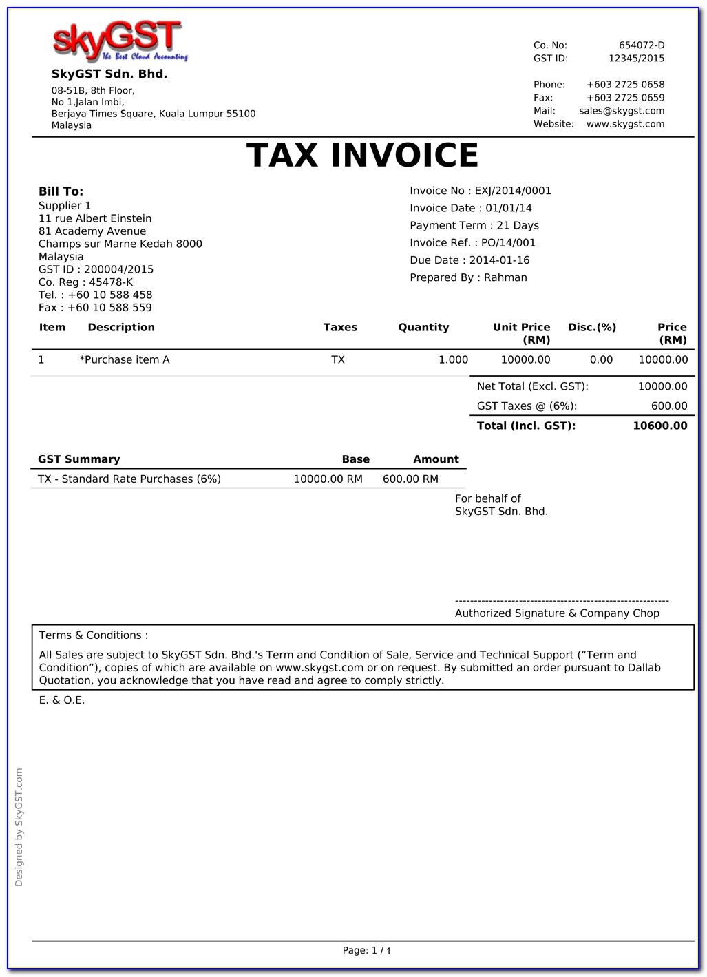 Sample Invoice Letter For Services Rendered