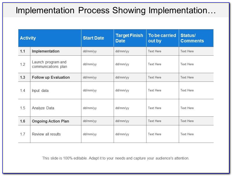 Strategy Implementation Plan Template