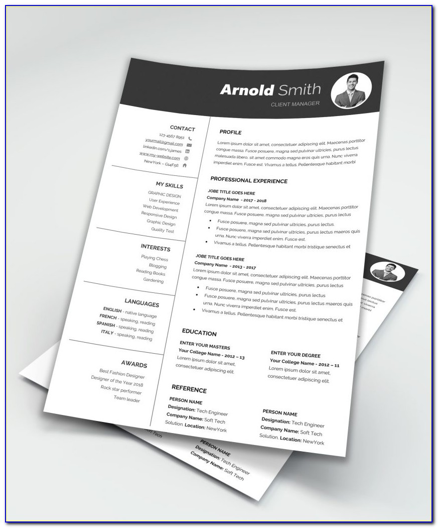 Attractive Resume Word Templates Free Download