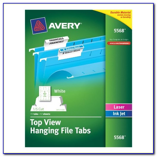 Avery Hanging File Folder Tab Inserts Template